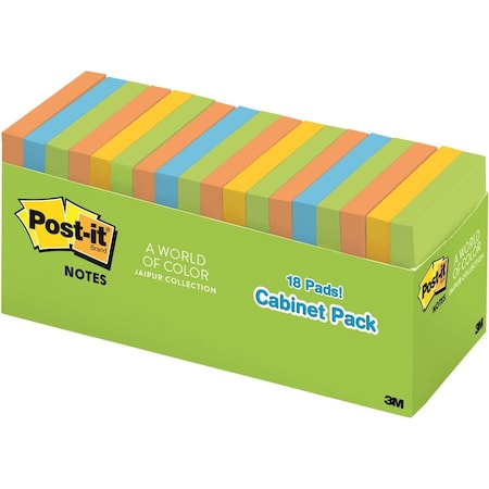 Post-It Notes, Post-It, 3X3, 18Pk, Ast MMM65418BRCP